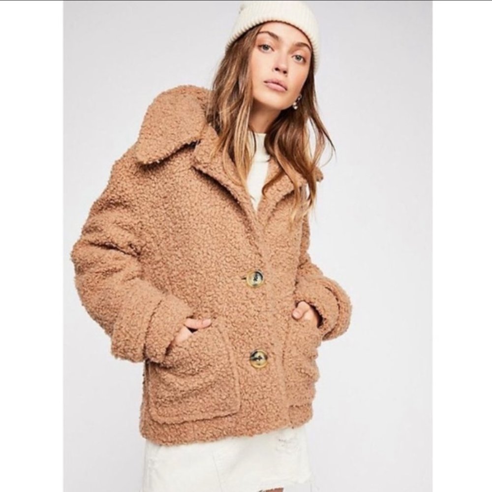 Free People Sherpa Teddy Coat